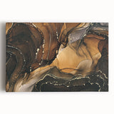Upscale Abstract Art Collection – Brown & Gold Luxury Canvas