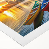 Golden City Sunset with Boats – Fine Art Photography Print