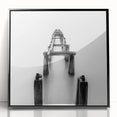 Black and White Minimalist Landscapes – Abandoned Pier in Mist Print