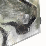 Modern Abstract Wall Art – Fluid Green & Gold Marbled Print