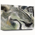 Modern Abstract Wall Art – Fluid Green & Gold Marbled Print
