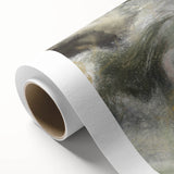 Modern Abstract Wall Art – Fluid Green & Gold Marbled Print