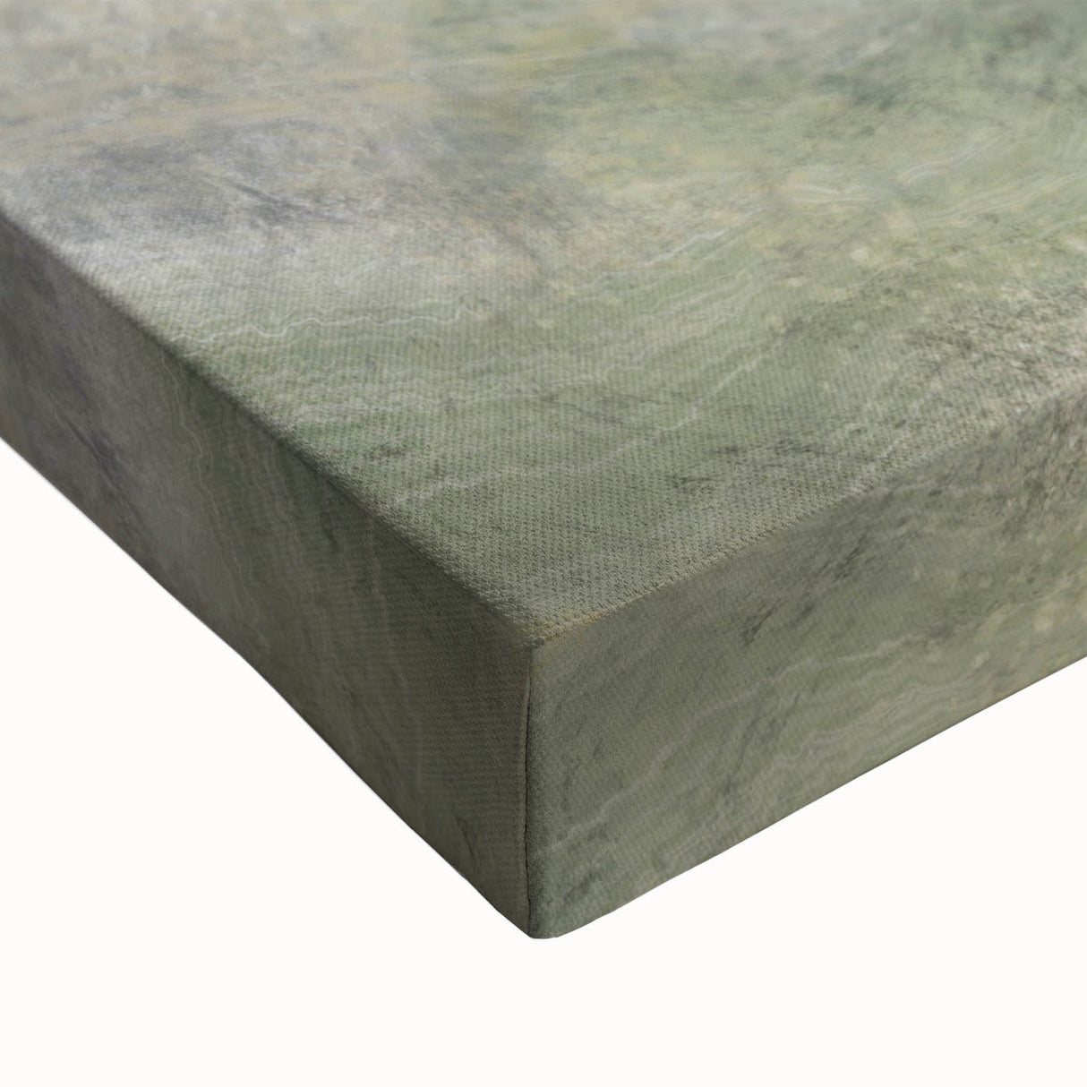 Modern Abstract Wall Art – Fluid Green & Gold Marbled Print