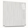 Textured Acrylic Wall Art - Vertical Wave Lines in Soft Neutrals