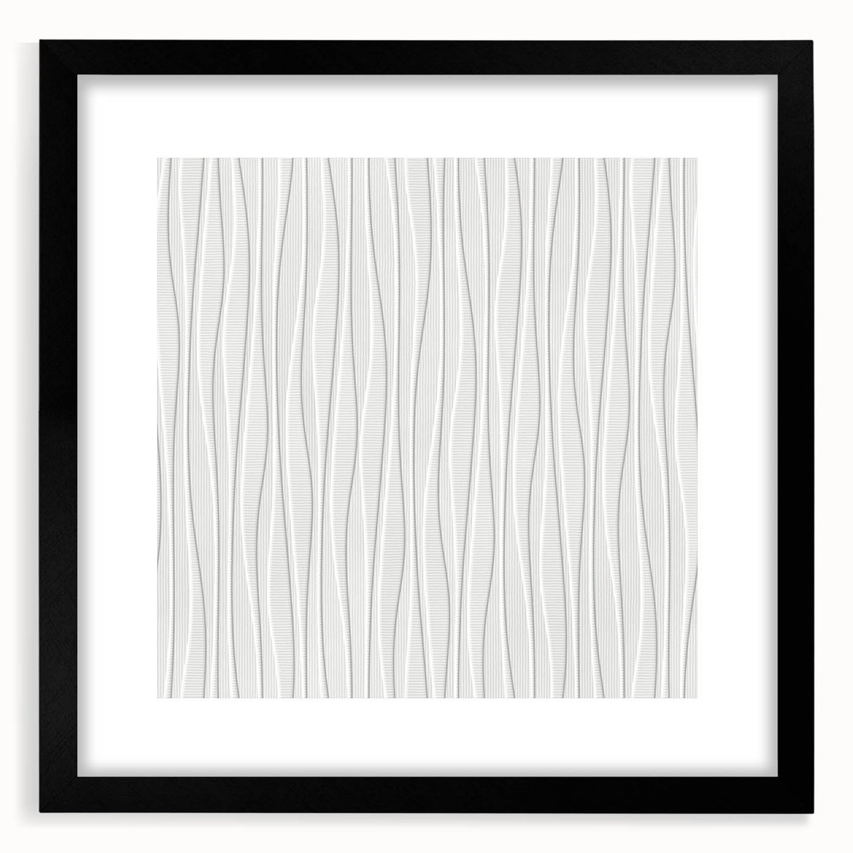 Textured Acrylic Wall Art - Vertical Wave Lines in Soft Neutrals