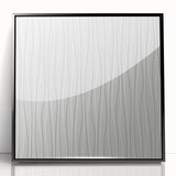 Textured Acrylic Wall Art - Vertical Wave Lines in Soft Neutrals