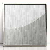 Textured Acrylic Wall Art - Vertical Wave Lines in Soft Neutrals