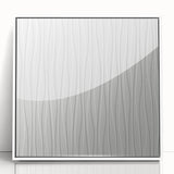 Textured Acrylic Wall Art - Vertical Wave Lines in Soft Neutrals