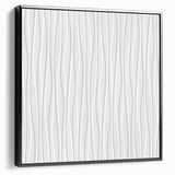 Textured Acrylic Wall Art - Vertical Wave Lines in Soft Neutrals