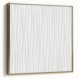Textured Acrylic Wall Art - Vertical Wave Lines in Soft Neutrals