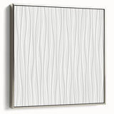 Textured Acrylic Wall Art - Vertical Wave Lines in Soft Neutrals