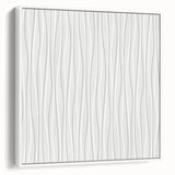 Textured Acrylic Wall Art - Vertical Wave Lines in Soft Neutrals