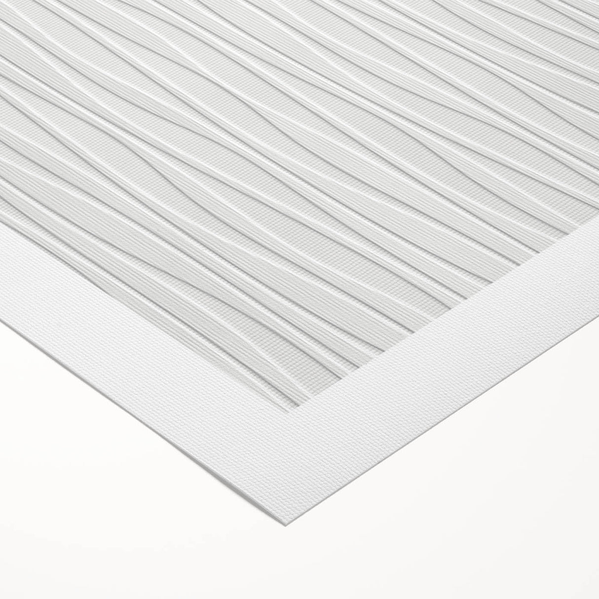 Textured Acrylic Wall Art - Vertical Wave Lines in Soft Neutrals