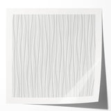 Textured Acrylic Wall Art - Vertical Wave Lines in Soft Neutrals