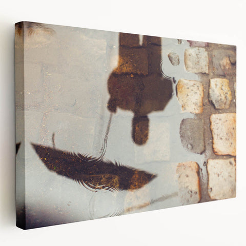 Urban Landscape Photography Decor – Rainy Reflection Street Art