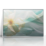 Abstract Fluid Canvas Art – Mint Green & Beige Wall Decor