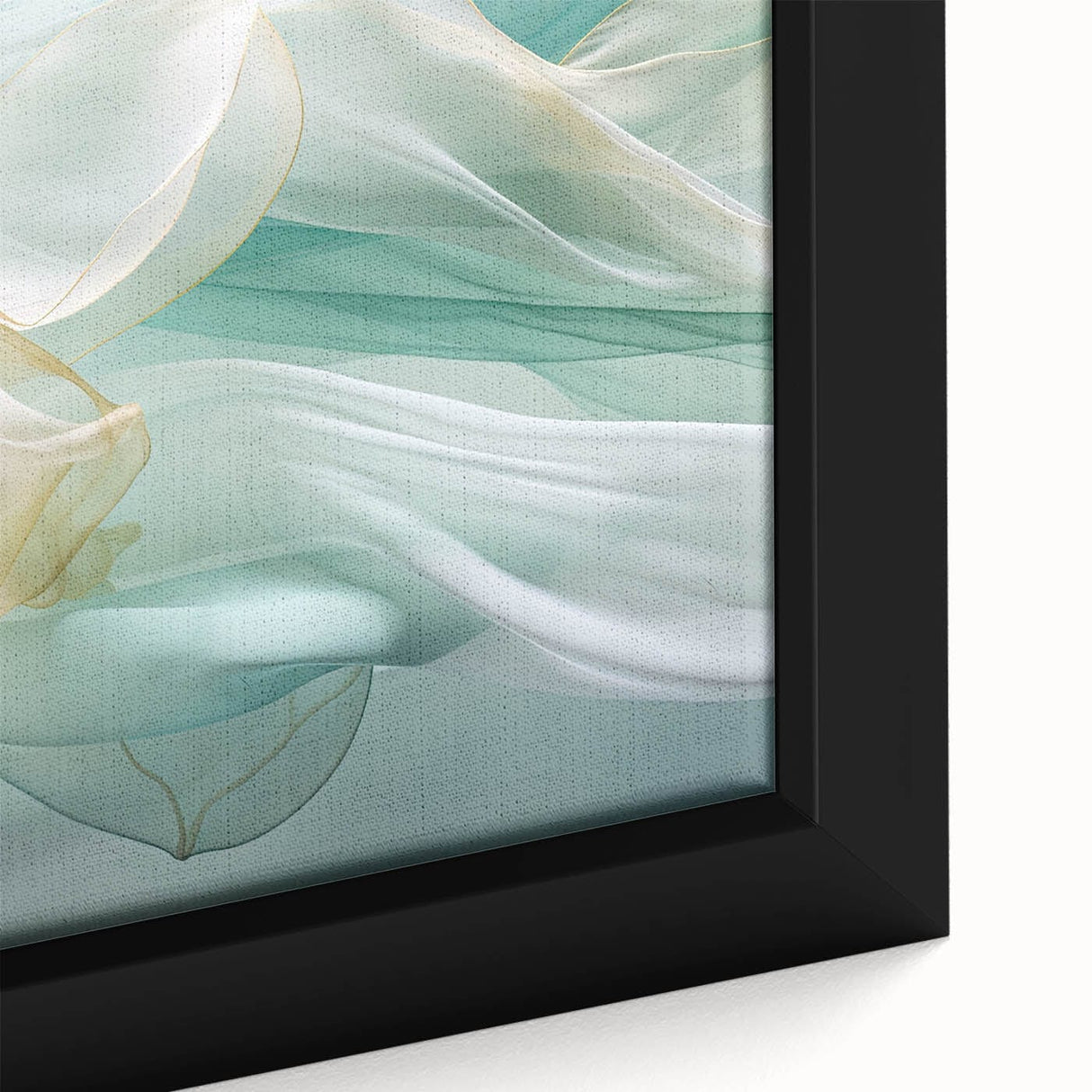 Abstract Fluid Canvas Art – Mint Green & Beige Wall Decor