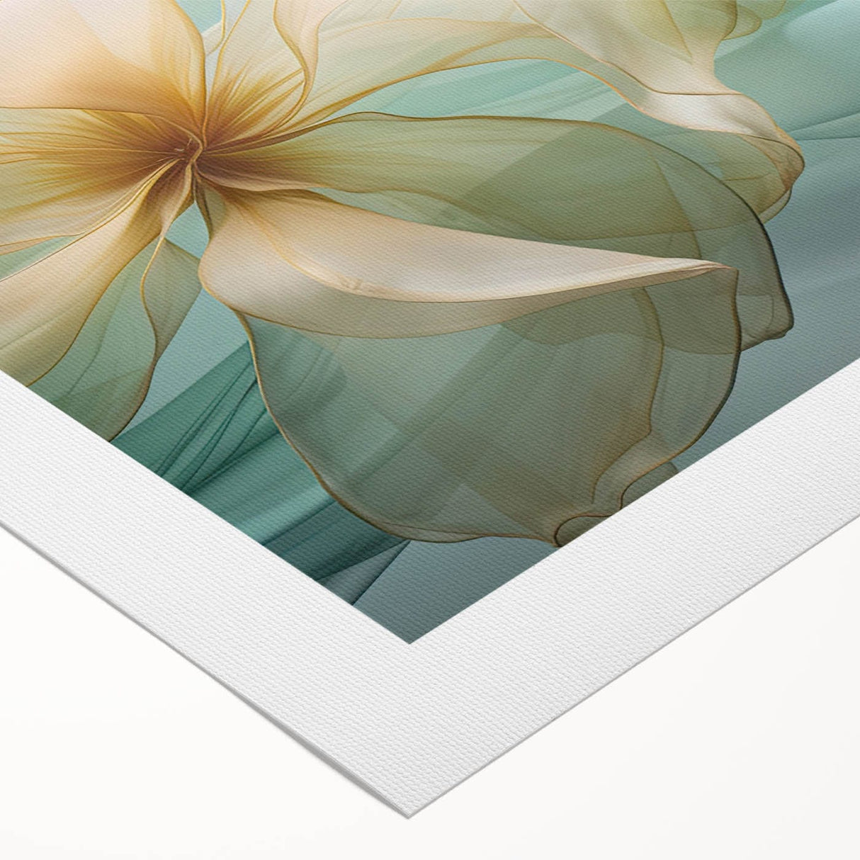 Abstract Fluid Canvas Art – Mint Green & Beige Wall Decor