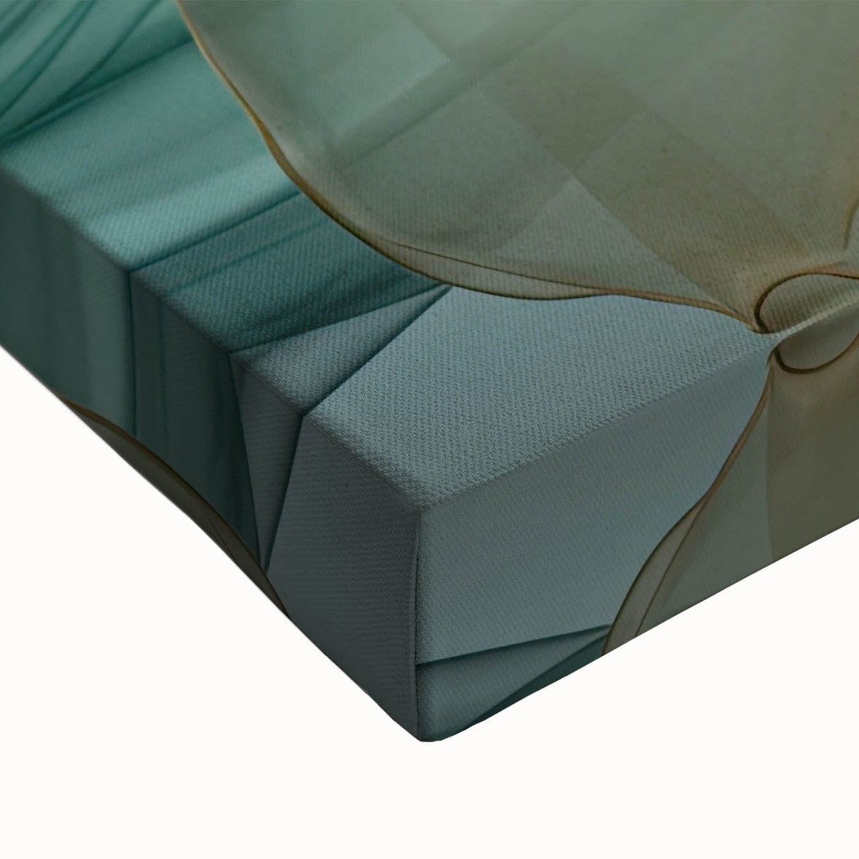 Abstract Fluid Canvas Art – Mint Green & Beige Wall Decor
