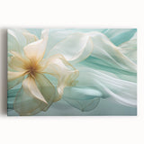 Abstract Fluid Canvas Art – Mint Green & Beige Wall Decor