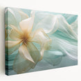Abstract Fluid Canvas Art – Mint Green & Beige Wall Decor