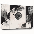 Large Black and White Abstract Wall Art - Modern Monochrome Canvas