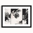 Large Black and White Abstract Wall Art - Modern Monochrome Canvas
