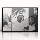 Large Black and White Abstract Wall Art - Modern Monochrome Canvas