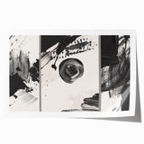 Large Black and White Abstract Wall Art - Modern Monochrome Canvas