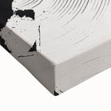 Large Black and White Abstract Wall Art - Modern Monochrome Canvas
