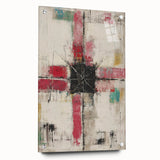 Geometric Abstract Expressionist Wall Art – Textured Modern Canvas