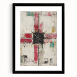 Geometric Abstract Expressionist Wall Art – Textured Modern Canvas