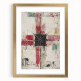 Geometric Abstract Expressionist Wall Art – Textured Modern Canvas