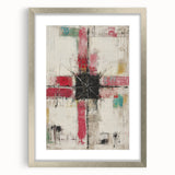 Geometric Abstract Expressionist Wall Art – Textured Modern Canvas