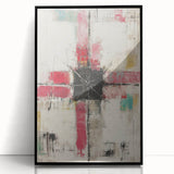 Geometric Abstract Expressionist Wall Art – Textured Modern Canvas