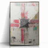 Geometric Abstract Expressionist Wall Art – Textured Modern Canvas