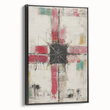 Geometric Abstract Expressionist Wall Art – Textured Modern Canvas