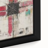 Geometric Abstract Expressionist Wall Art – Textured Modern Canvas