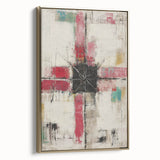 Geometric Abstract Expressionist Wall Art – Textured Modern Canvas
