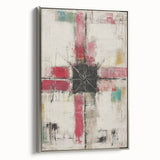 Geometric Abstract Expressionist Wall Art – Textured Modern Canvas