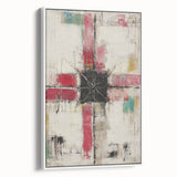 Geometric Abstract Expressionist Wall Art – Textured Modern Canvas