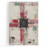 Geometric Abstract Expressionist Wall Art – Textured Modern Canvas