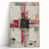 Geometric Abstract Expressionist Wall Art – Textured Modern Canvas