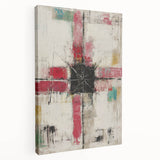 Geometric Abstract Expressionist Wall Art – Textured Modern Canvas