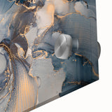 Luxury Abstract Wall Art – High-End Navy & Gold Canvas Print