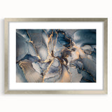 Luxury Abstract Wall Art – High-End Navy & Gold Canvas Print