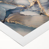 Luxury Abstract Wall Art – High-End Navy & Gold Canvas Print