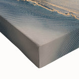 Luxury Abstract Wall Art – High-End Navy & Gold Canvas Print