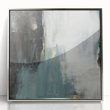 Earthen Harmony Abstracts - Modern Abstract Art in Teal and Black