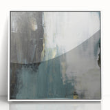 Earthen Harmony Abstracts - Modern Abstract Art in Teal and Black